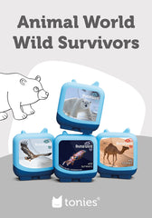 Animal World Wild Survivors Pocket Tonies - 4 Pack
